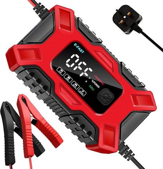 Caricabatteria intelligente per auto da 12 V e 6 A, batteria del motore AGM e GEL con riparazione a impulsi intelligente